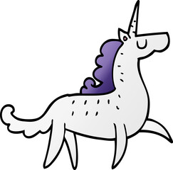cartoon doodle unicorn