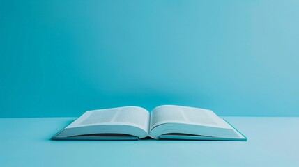 A minimalist book open to a bright page, symbolizing learning and encouragement