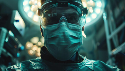 A transplant surgeon performs surgery for heart cancer. Cardiology in a medical clinic.