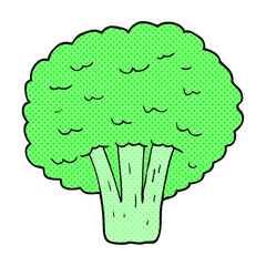 freehand drawn cartoon broccoli