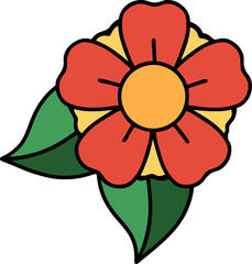 tattoo in traditional style of a flower