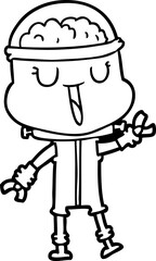 happy cartoon robot