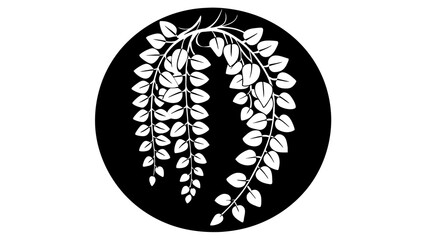 a-picture-of--a--wisteria-logo-icon vector illustration