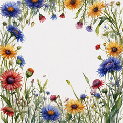 Obraz premium Colorful Floral Frame