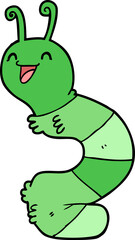 cartoon happy caterpillar
