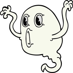 spooky cartoon doodle ghost