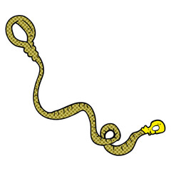 freehand drawn cartoon dog leash