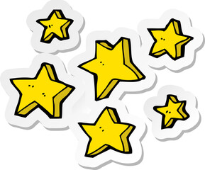 sticker of a cartoon stars