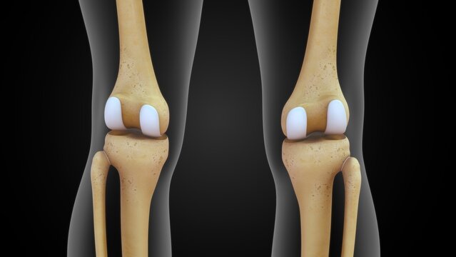 Human Patella or kneecap 3d illustration
