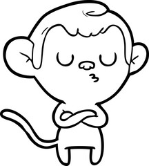 cartoon annoyed monkey
