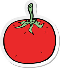 sticker of a cartoon tomato