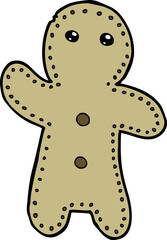 cartoon gingerbread man