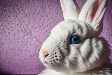 Obraz premium Fluffy Easter Angel: Rainbow Rabbit