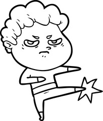 cartoon angry man