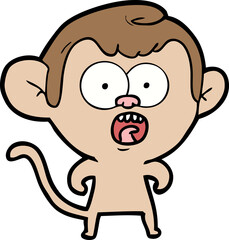 cartoon shocked monkey