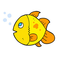 freehand drawn cartoon fish