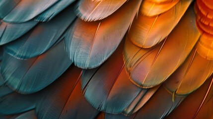 Macro feathers pattern background