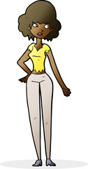 cartoon pretty woman