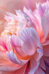 Closeup of a pink peony flower for background