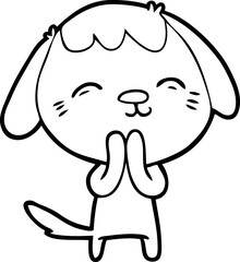happy cartoon dog