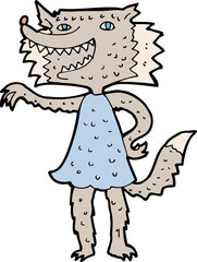 cartoon wolf girl