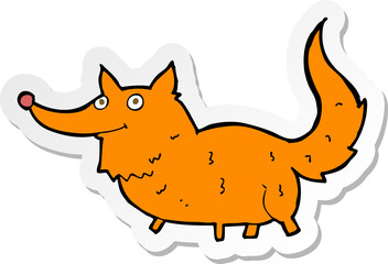 sticker of a cartoon little dog