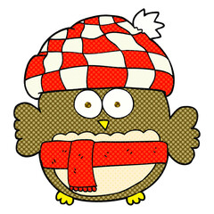 freehand drawn cartoon cute owl