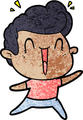 cartoon excited man