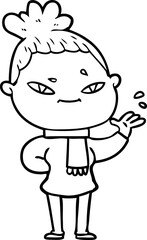 cartoon woman