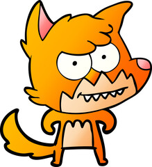 cartoon grinning fox