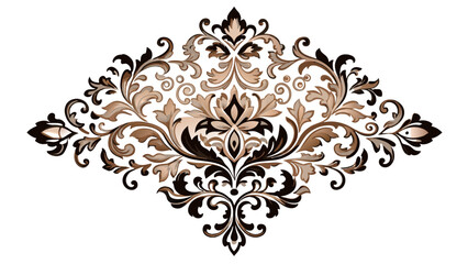set-of-damask-ornamental-elements-elegant-vector illustration