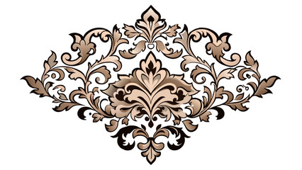 set-of-damask-ornamental-elements-elegant-vector illustration