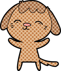 happy cartoon dog