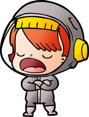 cartoon talking astronaut