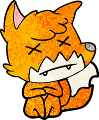 cartoon dead fox