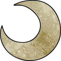 hand drawn quirky cartoon crescent moon - 775930381