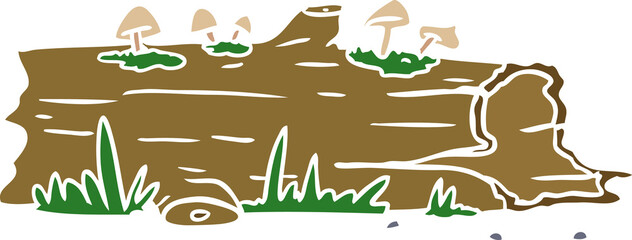 Obraz na płótnie Canvas hand drawn cartoon doodle of a tree log