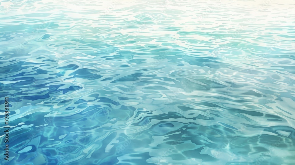 Sticker A beautiful painting of water waves. Suitable for various design projects