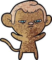 cartoon annoyed monkey