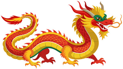 traditional-Chinese-dragon-vector illustration