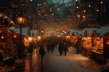 Fototapeta premium Le marché de noël