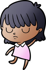 cartoon woman