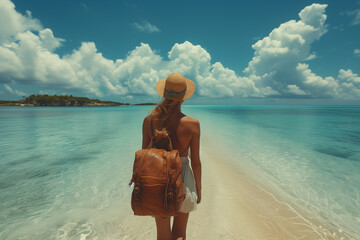 Départ en vacances d'été, plage, mer, paradis