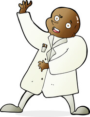 cartoon mad scientist
