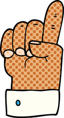 cartoon doodle pointing hand