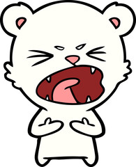 Obraz premium angry polar bear cartoon
