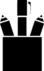 Fototapeta premium flat symbol of a pencil pot