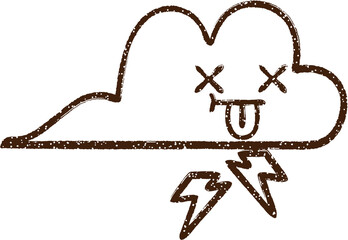 Fototapeta premium Stormcloud Charcoal Drawing