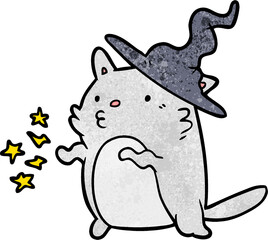 magical amazing cartoon cat wizard