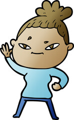 cartoon woman